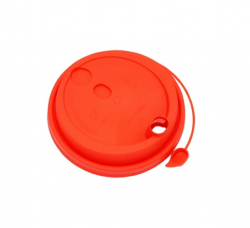 Крышка матовая для напитков 90 мм. ПП (красный)