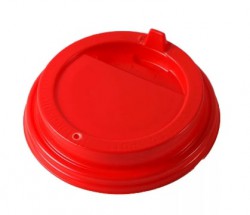Крышка для горячих напитков 80 мм. (красная) в коробке 1000 шт.